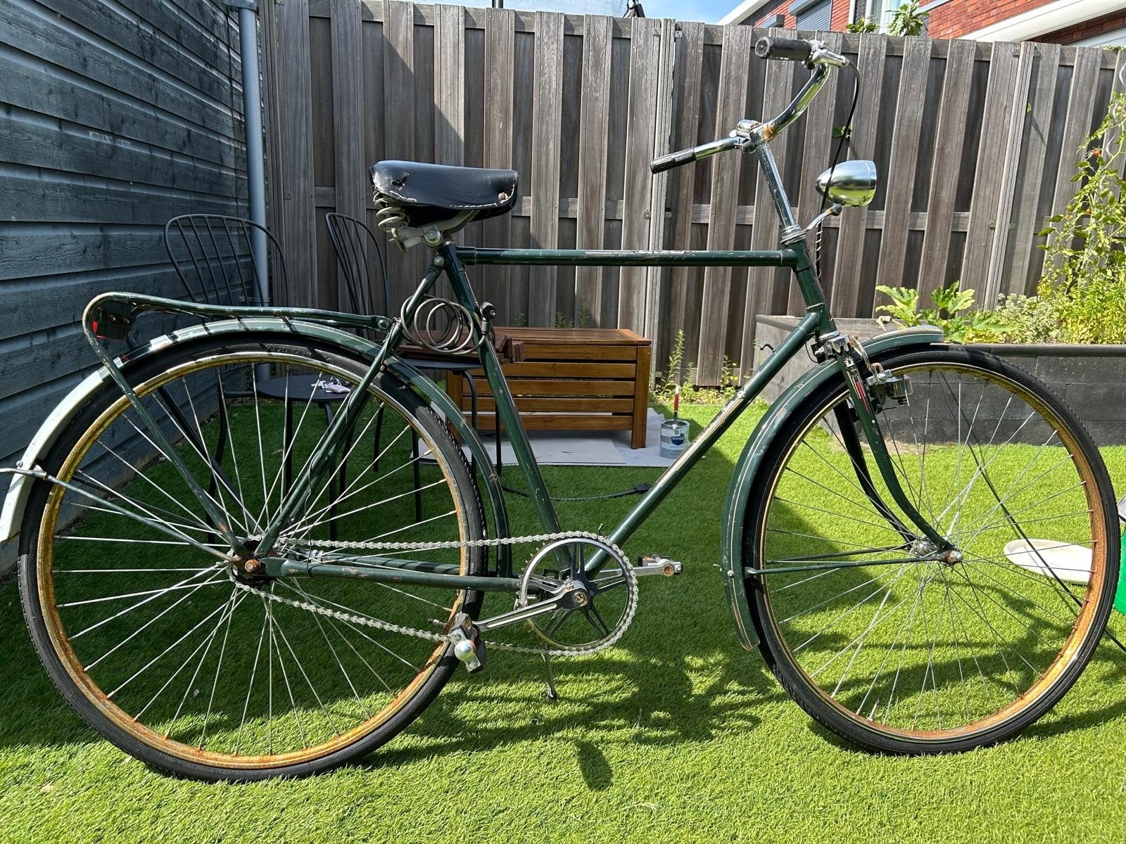 heren fiets, Ophalen