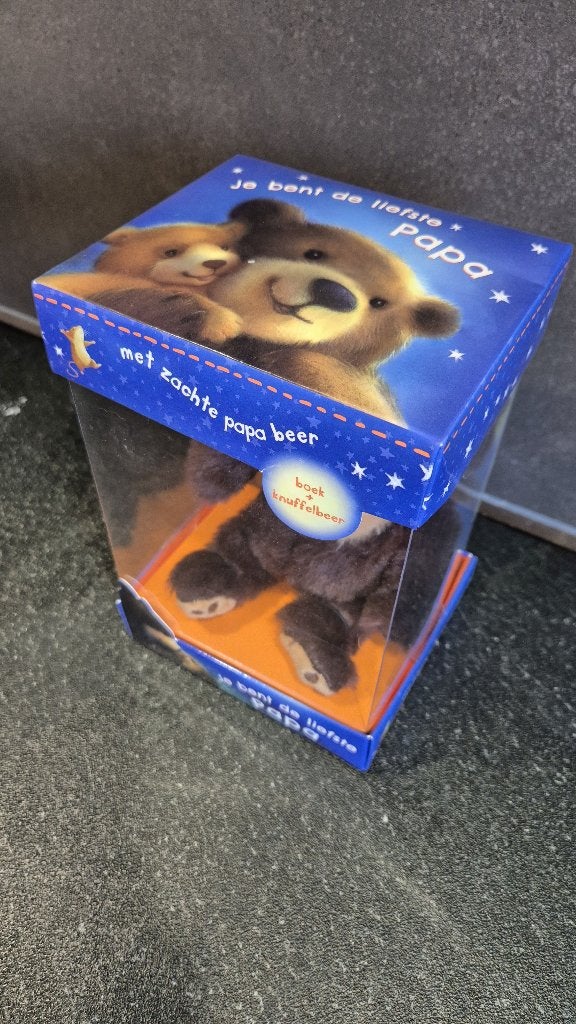 Je bent de liefste Papa, boek en knuffelbeer, nieuw. 8C10, Kinderen en Baby's, Speelgoed | Knuffels en Pluche, Tweedehands verkoop