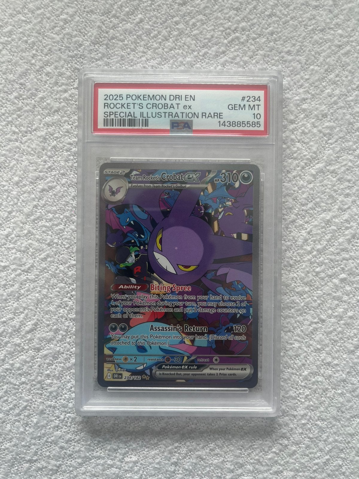 Team Rocket Crobat PSA 10, Ophalen, Zo goed als nieuw