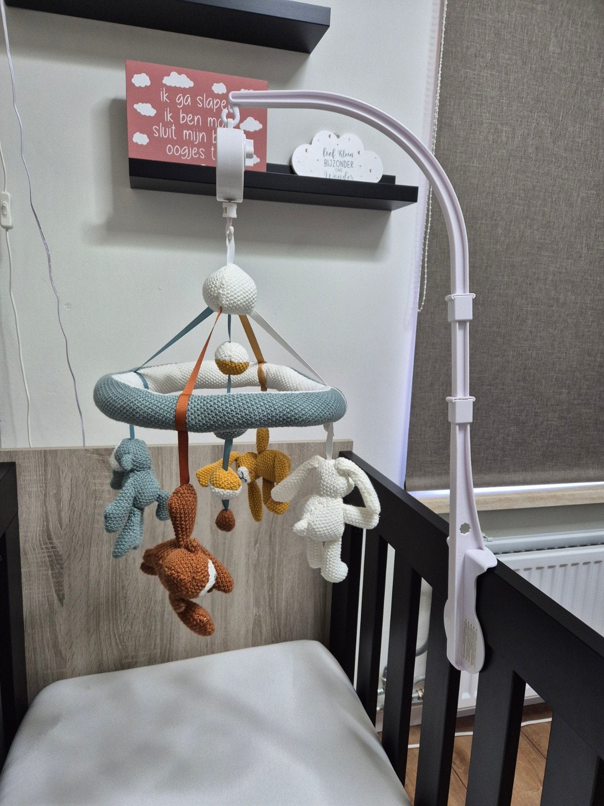 Prénatal Baby Mobiel met gehaakte diertjes, Kinderen en Baby's, Ophalen, Zo goed als nieuw, Mobiel