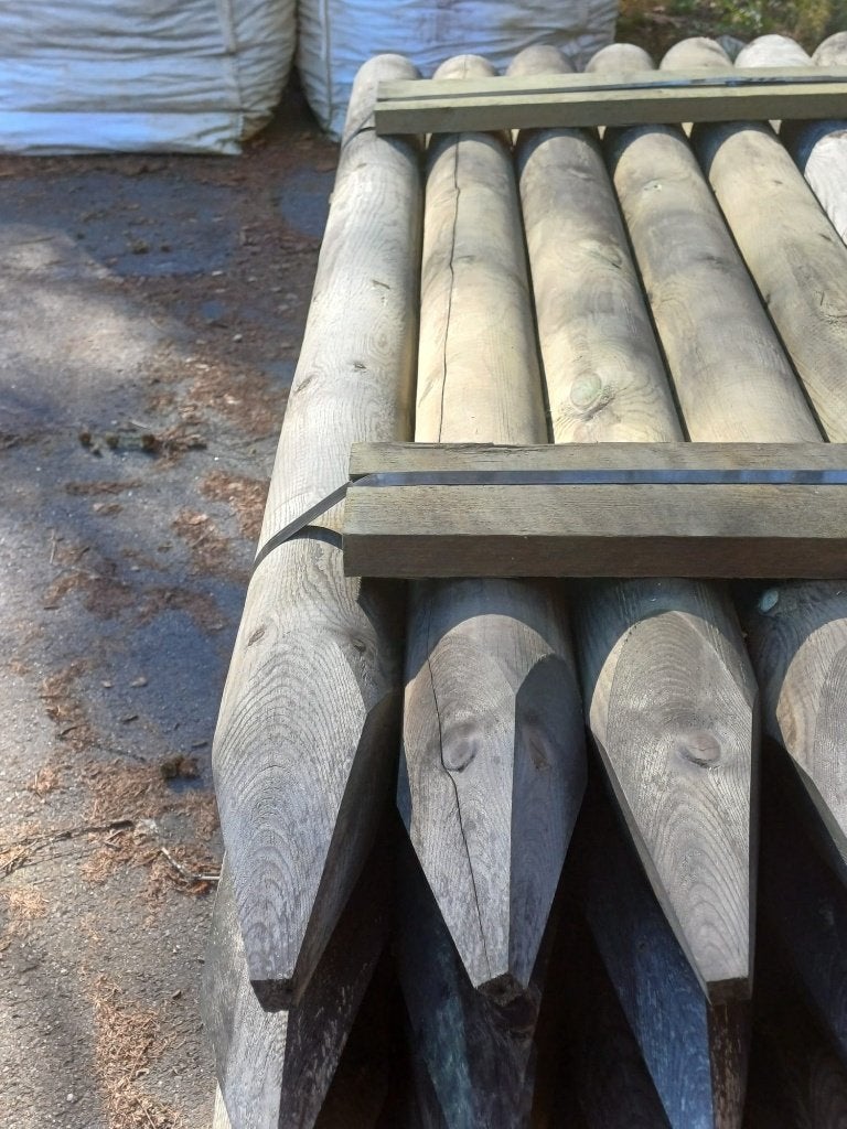 Grenen gefreesd 175cm Ø10 cm nr. 678, Ophalen, Nieuw, Minder dan 180 cm, Palen