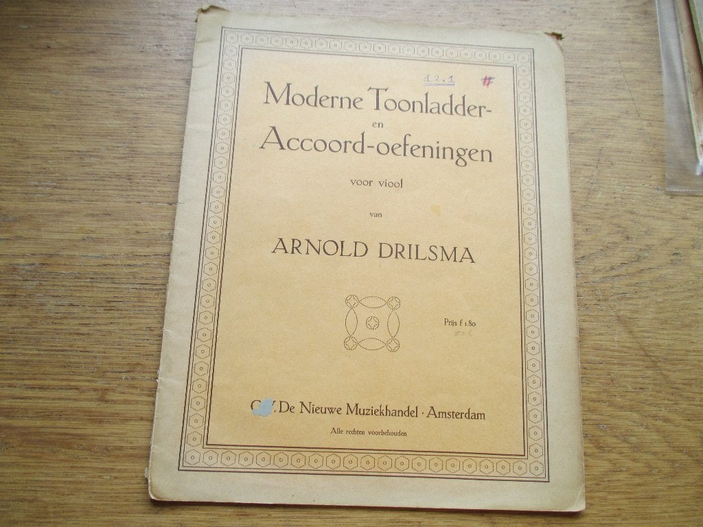 TOONLADDER EN AKKOORD OEFENINGEN VOOR VIOOL- ARNOLD DRILSMA, Ophalen of Verzenden, Les of Cursus, Klassiek, Viool of Altviool