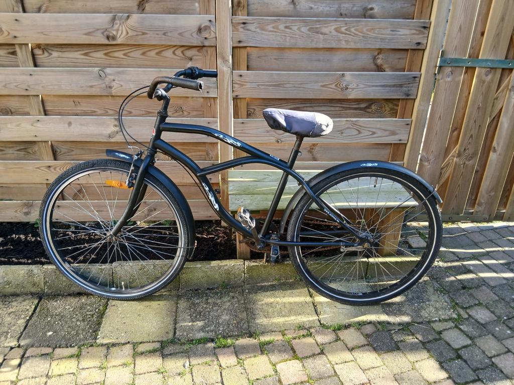 Oude fiets beach cruiser 26inch, Fietsen en Brommers, Ophalen, Terugtraprem, Gebruikt, Staal