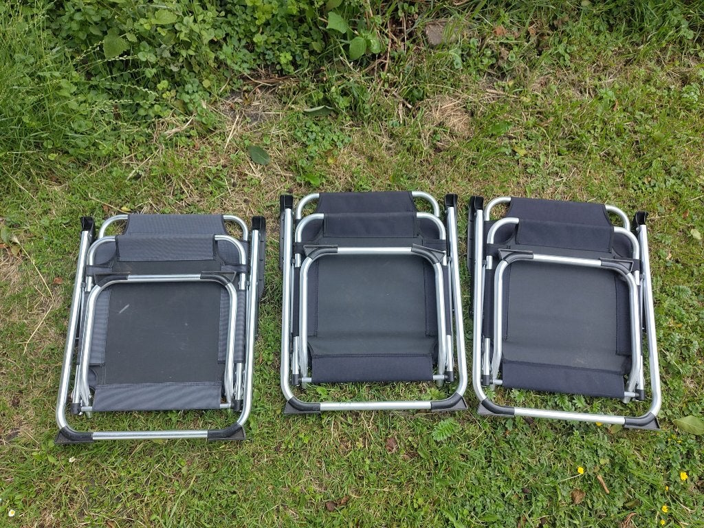Drie kampeerstoeltjes, Ophalen, Gebruikt, Campingstoel