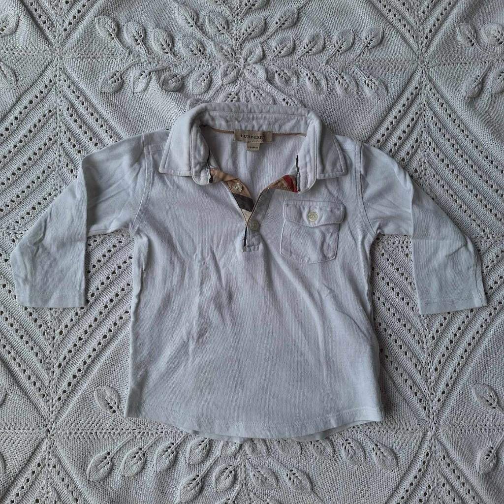 Burberry Baby longsleeve kraagje 80, Kinderen en Baby's, Ophalen of Verzenden, Zo goed als nieuw, Jongetje of Meisje, Shirtje of Longsleeve