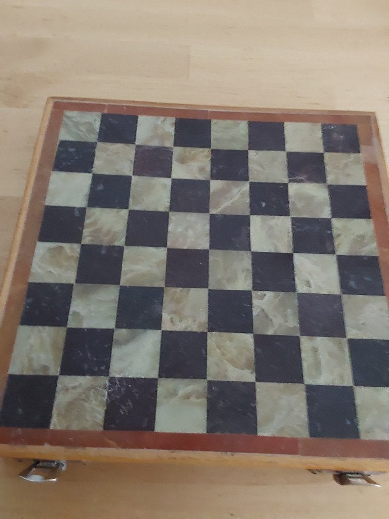 Schaakbord met stenen stukken, Ophalen, Minder dan 500 stukjes, Gebruikt, Schaken
