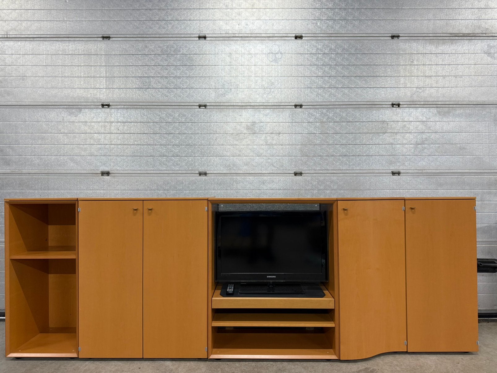 Dressoir TV kast design kersenhout Interlubke, Ophalen, Gebruikt, 50 tot 75 cm, Kersenhout