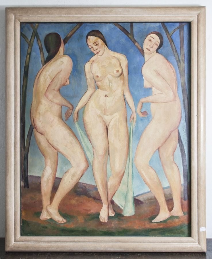 ==Adolf Schlawing 1888-1957==drie naakten== uit 1923==, Ophalen