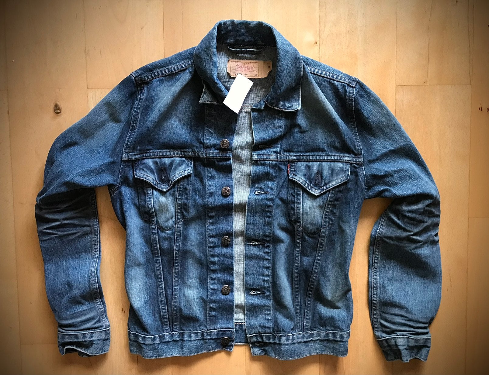 Levi’s 70500 Trucker Jacket spijker denim jas “used look“ M, Ophalen of Verzenden, Nieuw, Maat 38/40 (M), Blauw