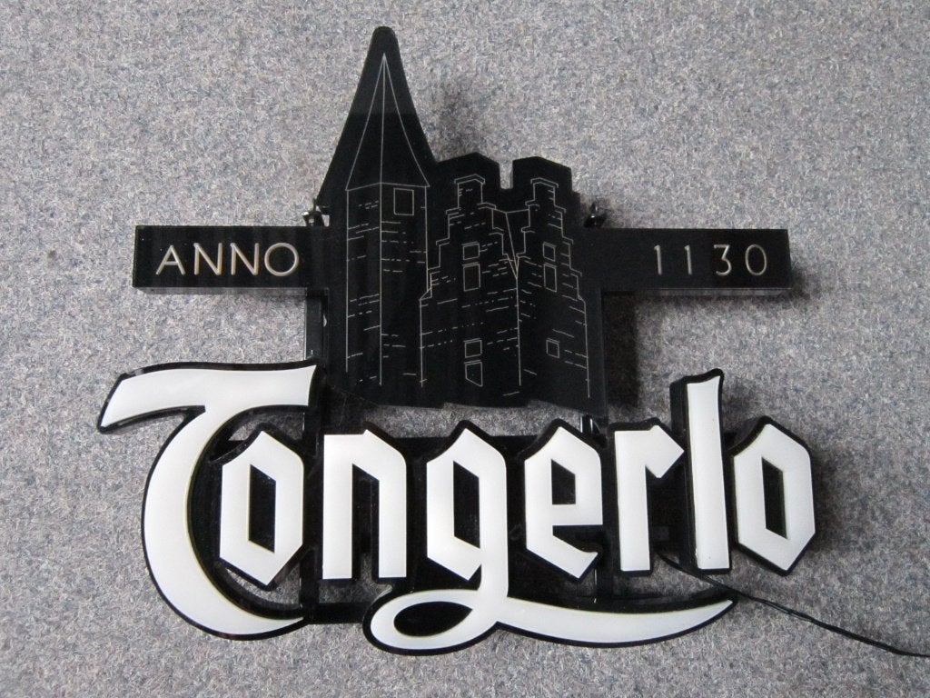 TONGERLO BIER LED LICHTRECLAME, Verzamelen, Biermerken, Ophalen, Zo goed als nieuw, Overige typen, Overige merken