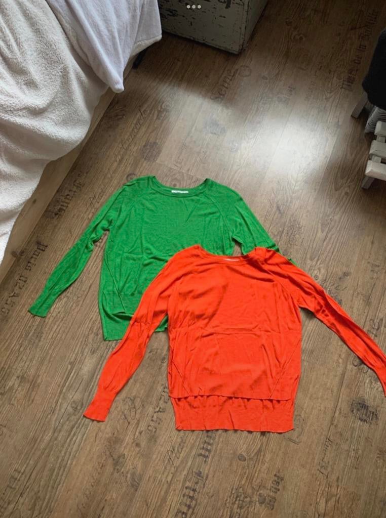 Zara top maat S - Oranje en Groen, Ophalen of Verzenden, Gedragen, Maat 36 (S), Oranje
