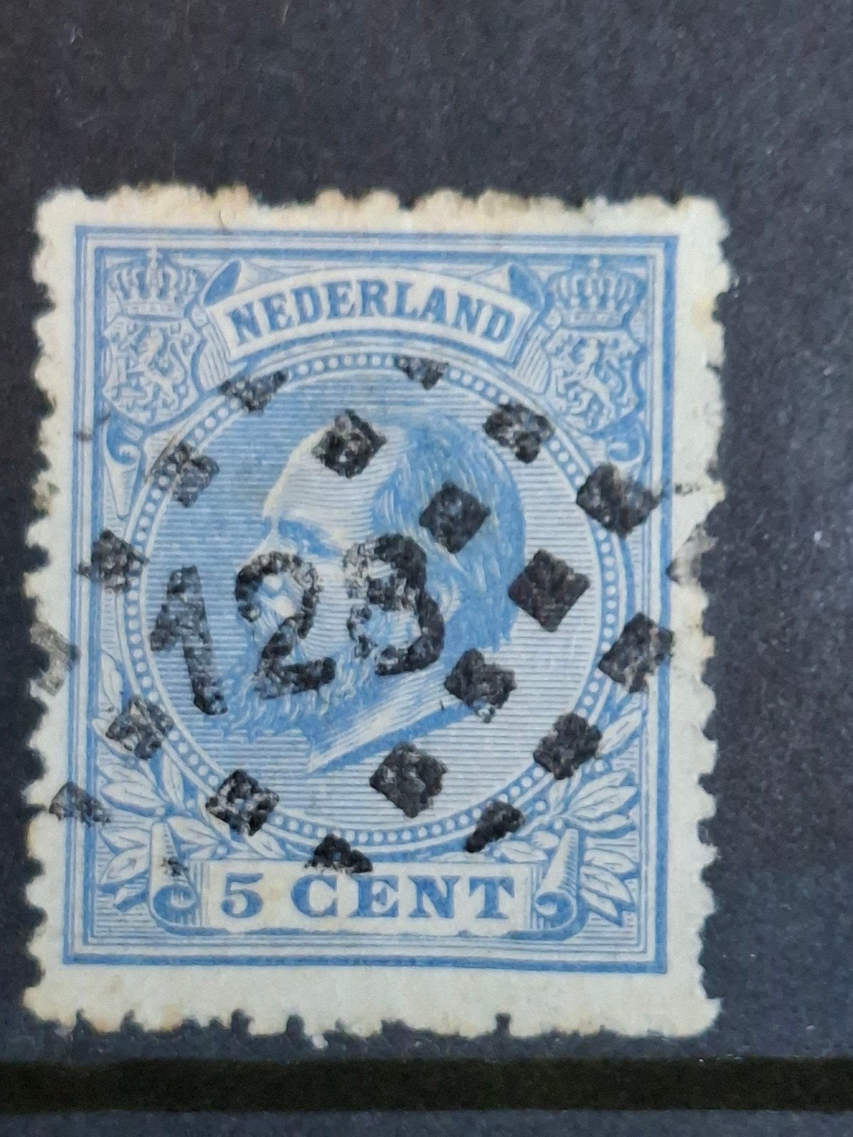 Puntstempel zegel nr 128 Zaandam nvph nr19, Postzegels en Munten, Postzegels | Nederland, Ophalen of Verzenden