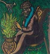 Pjeroo Roobjee 7 febr. 1945. De Verteller, Gesigneerd., Antiek en Kunst, Ophalen of Verzenden