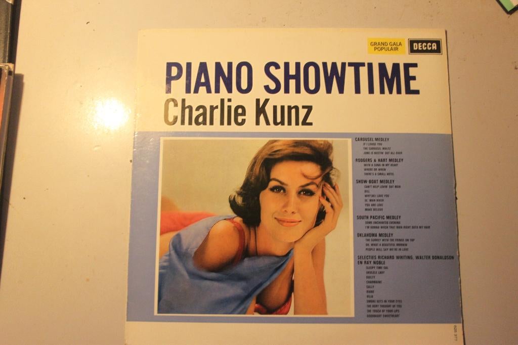 501a - lp - charlie kunz - piano showtime, Ophalen of Verzenden, Gebruikt, 12 inch