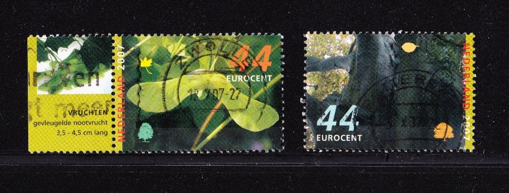 Nederland NVPH 2520-2521 gestempeld 1, Verzenden, Na 1940, Gestempeld