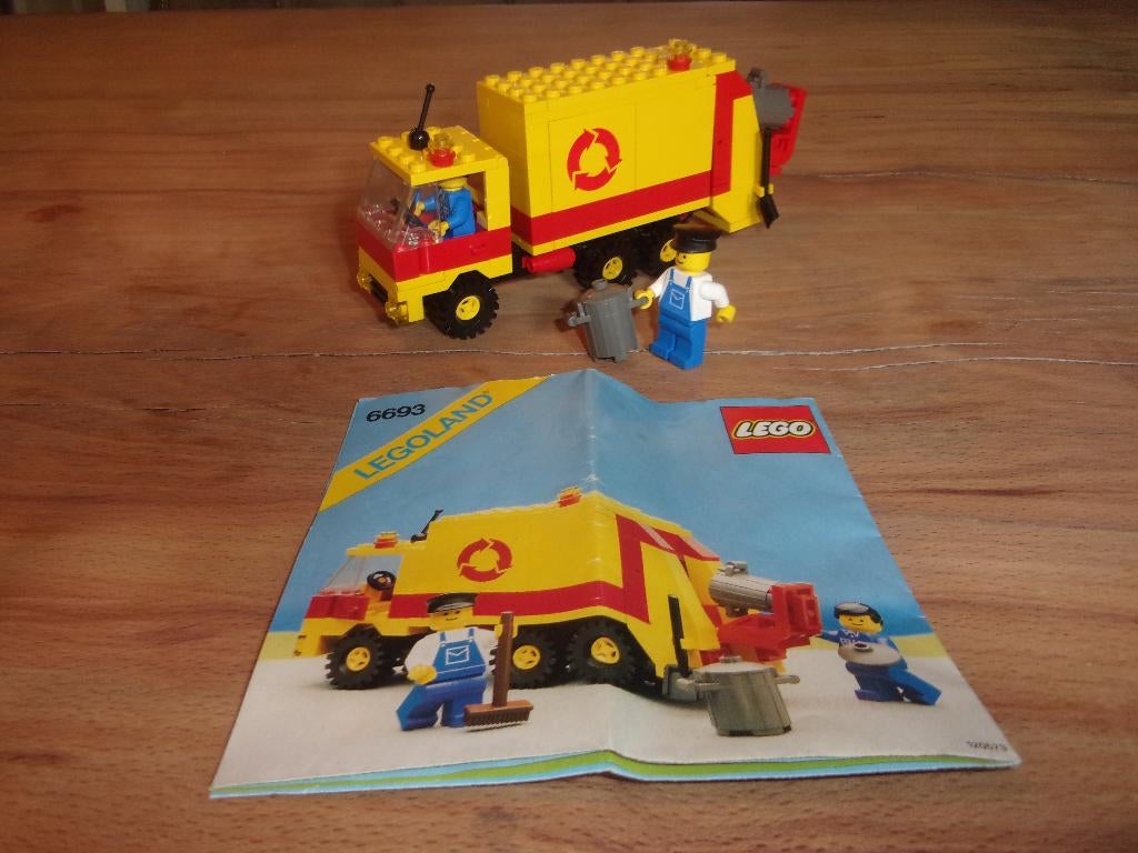 Lego Town 6693-1 Recycle Truck uit 1987, Compleet, Gebruikt, Lego, Ophalen of Verzenden