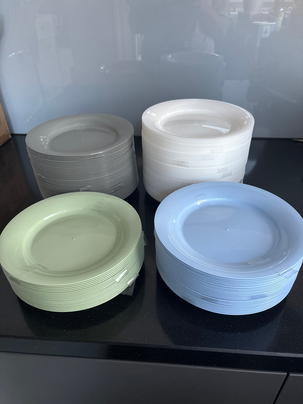 plastic borden in diverse kleuren, Huis en Inrichting, Kunststof, Nieuw, Ophalen of Verzenden, Bord(en)