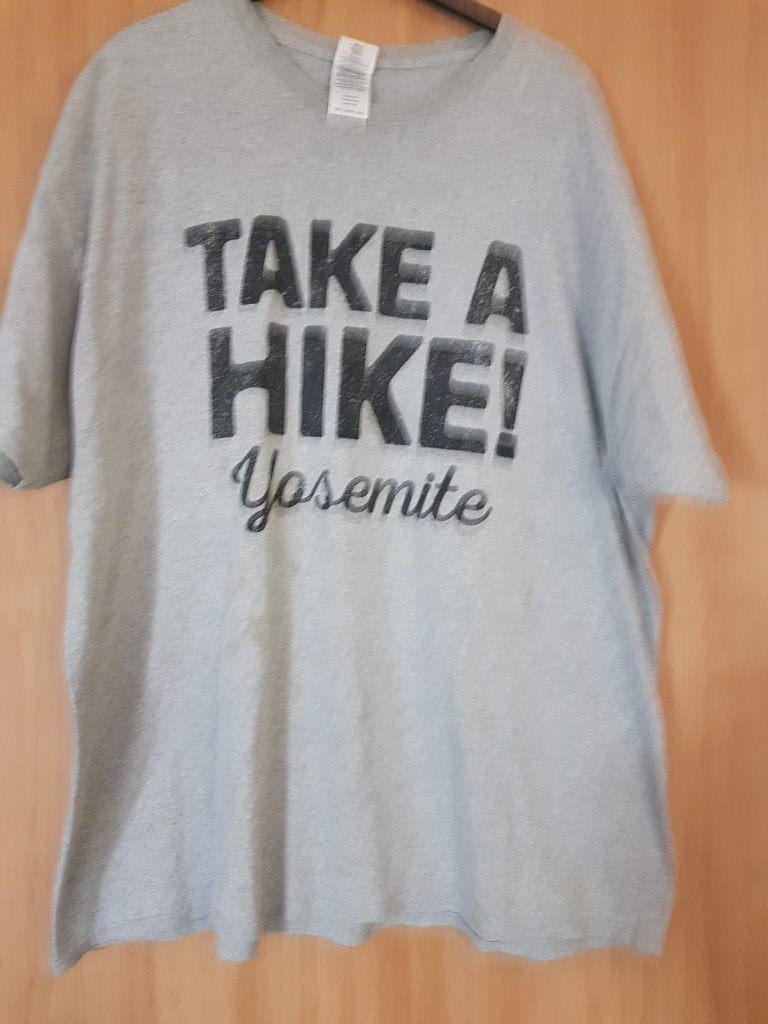 take a hike grijs 2xl heren shirt korte mouw, Onbekend, Verzenden, Overige maten, Grijs