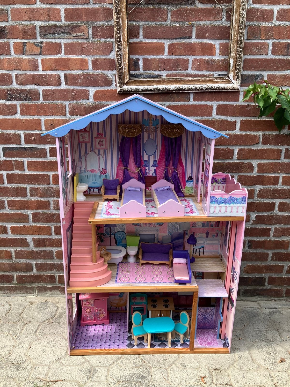 Groot KidKraft poppenhuis met meubels, Ophalen, Gebruikt, Overige typen