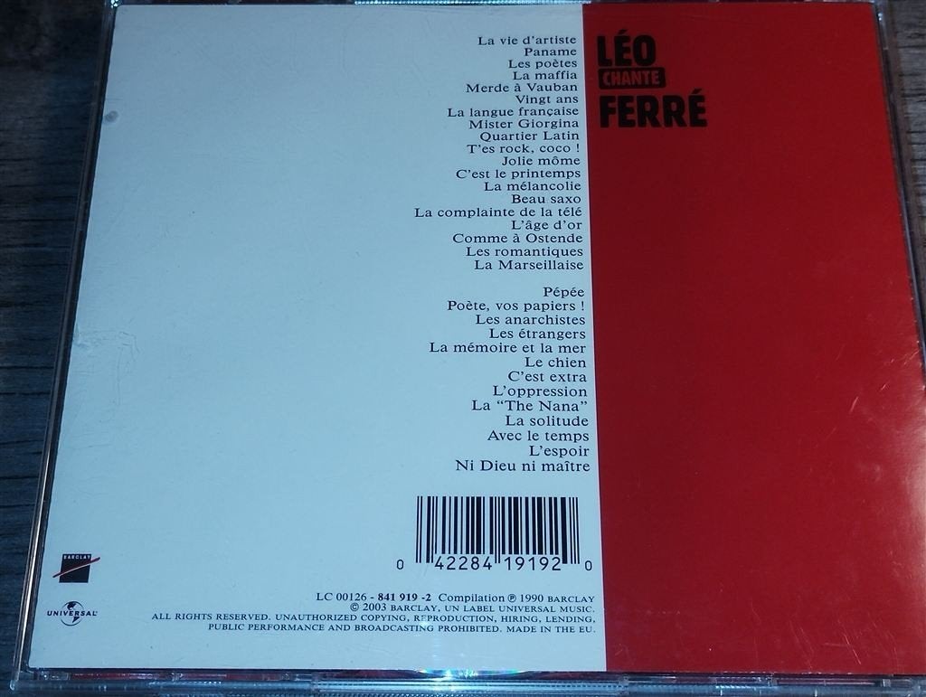Léo Ferré - Léo Chante Ferré [2 CD], Cd's en Dvd's, Ophalen of Verzenden, Zo goed als nieuw