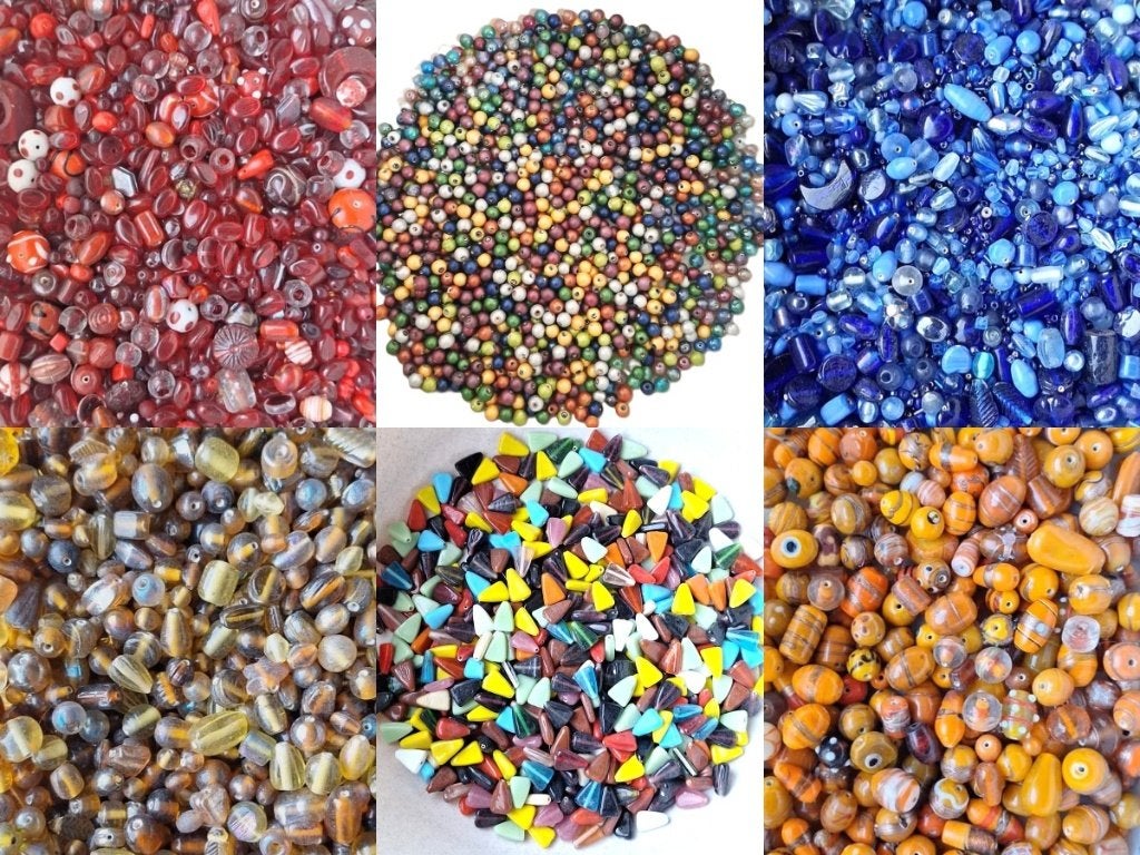 Partij luxe glas kralen 1-2cm ruim 1 kilo p/kl keuze, Verzenden, Nieuw, Kraal