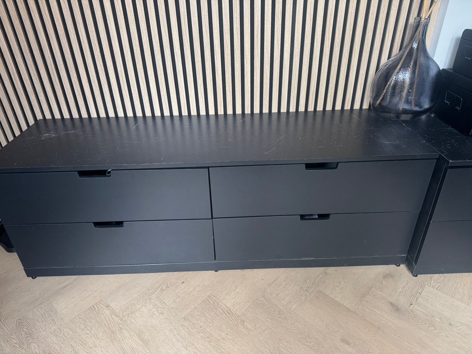 Ikea Nordli ladekast 1x 160cm en 1x 80cm zwart, Ophalen of Verzenden