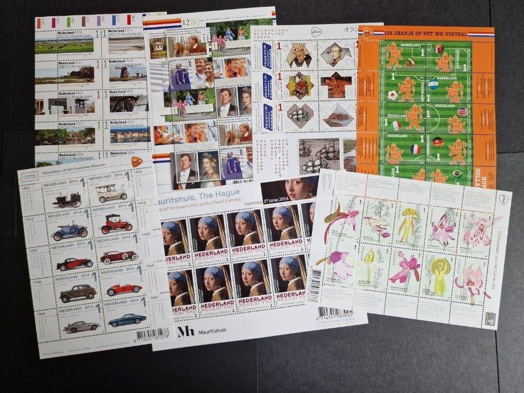 Postfrisse velletjes & blokken 2014 Nederland - Per stuk, Ophalen of Verzenden, Na 1940, Postfris