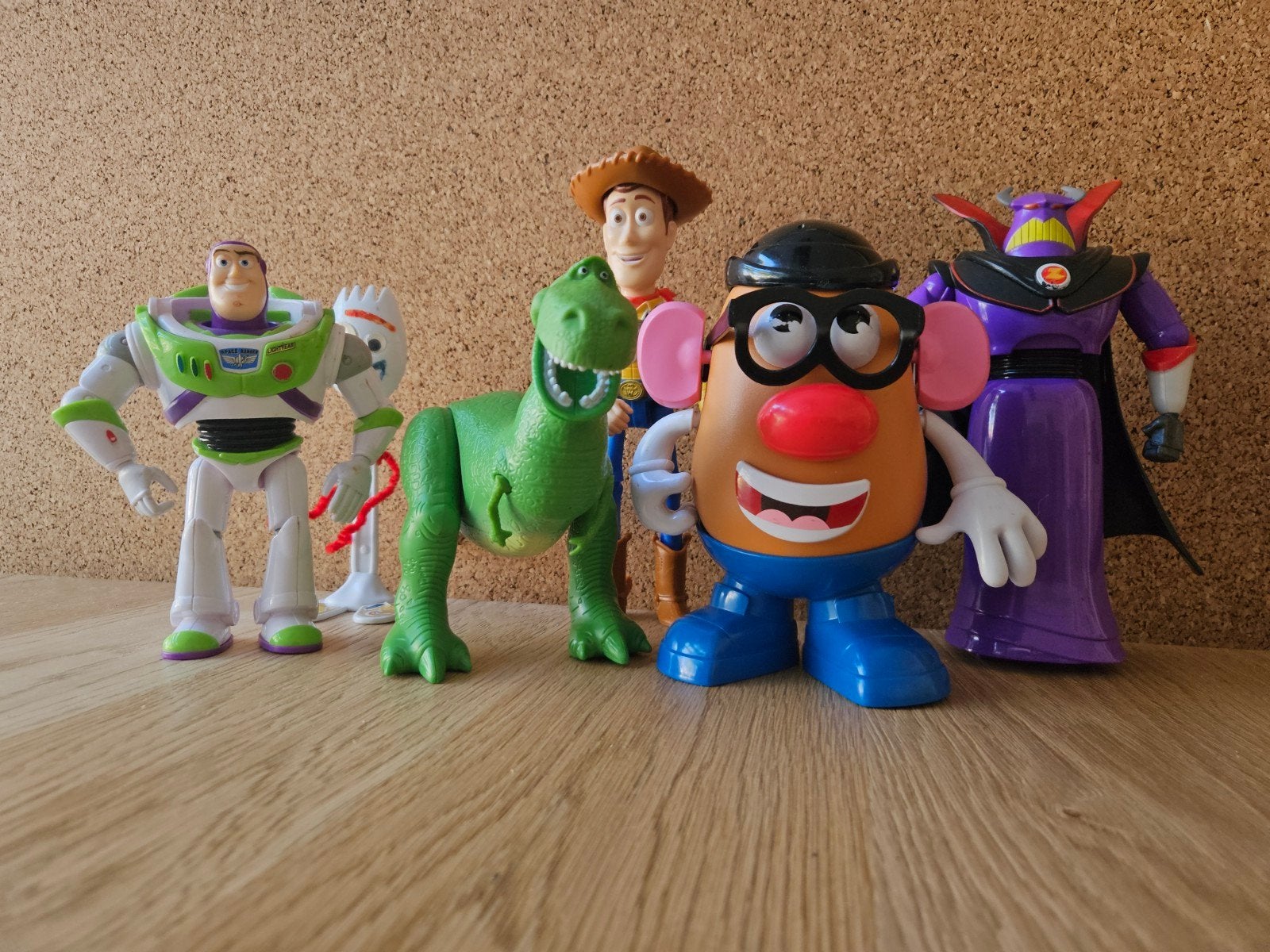 Toy Story Set: Buzz, Woody, Rex, Mr. Potato Head, Zur, Ophalen, Gebruikt, Jongen of Meisje