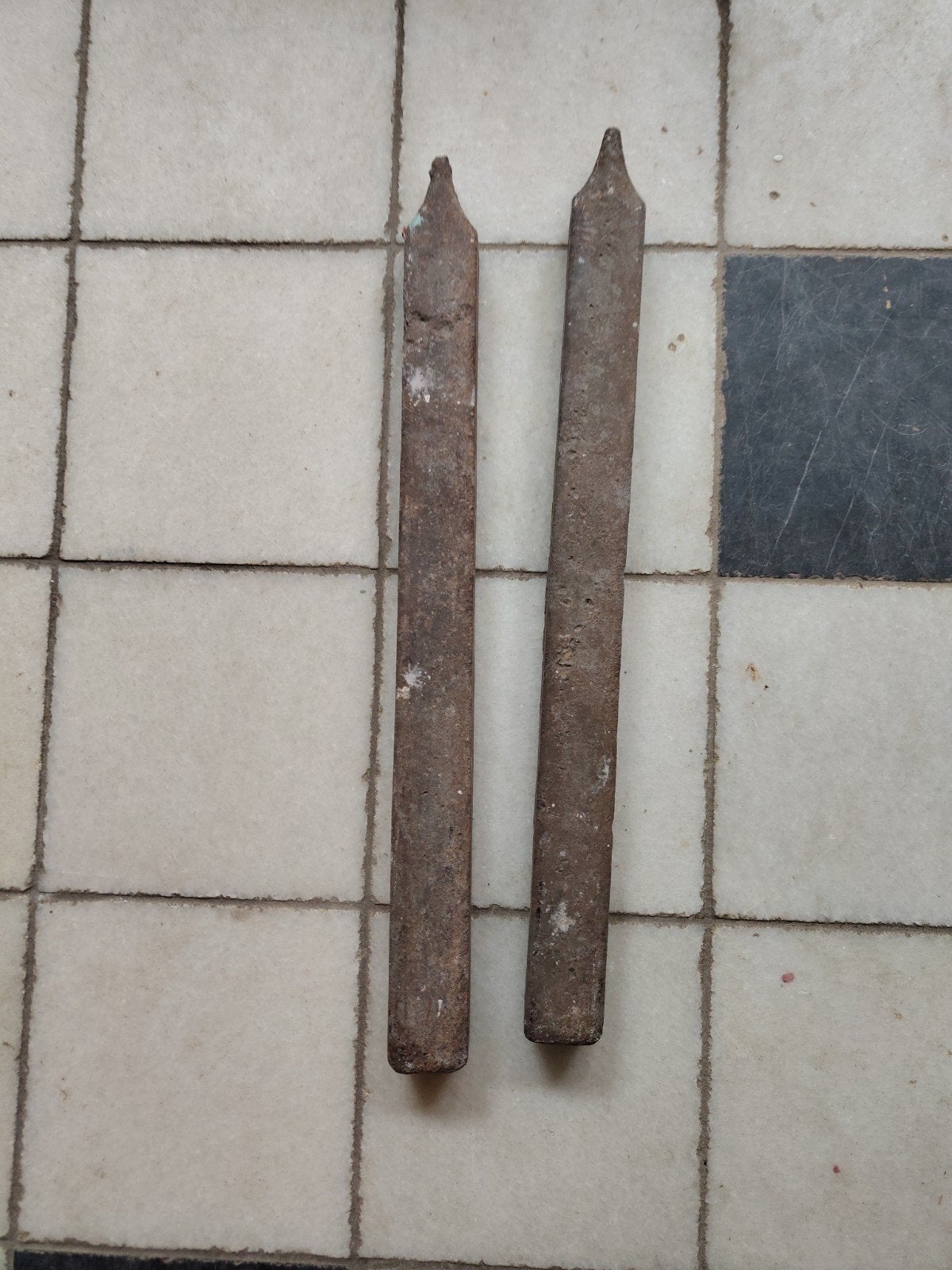 2 oude raamgewichten uit 1900, Ophalen, Gebruikt