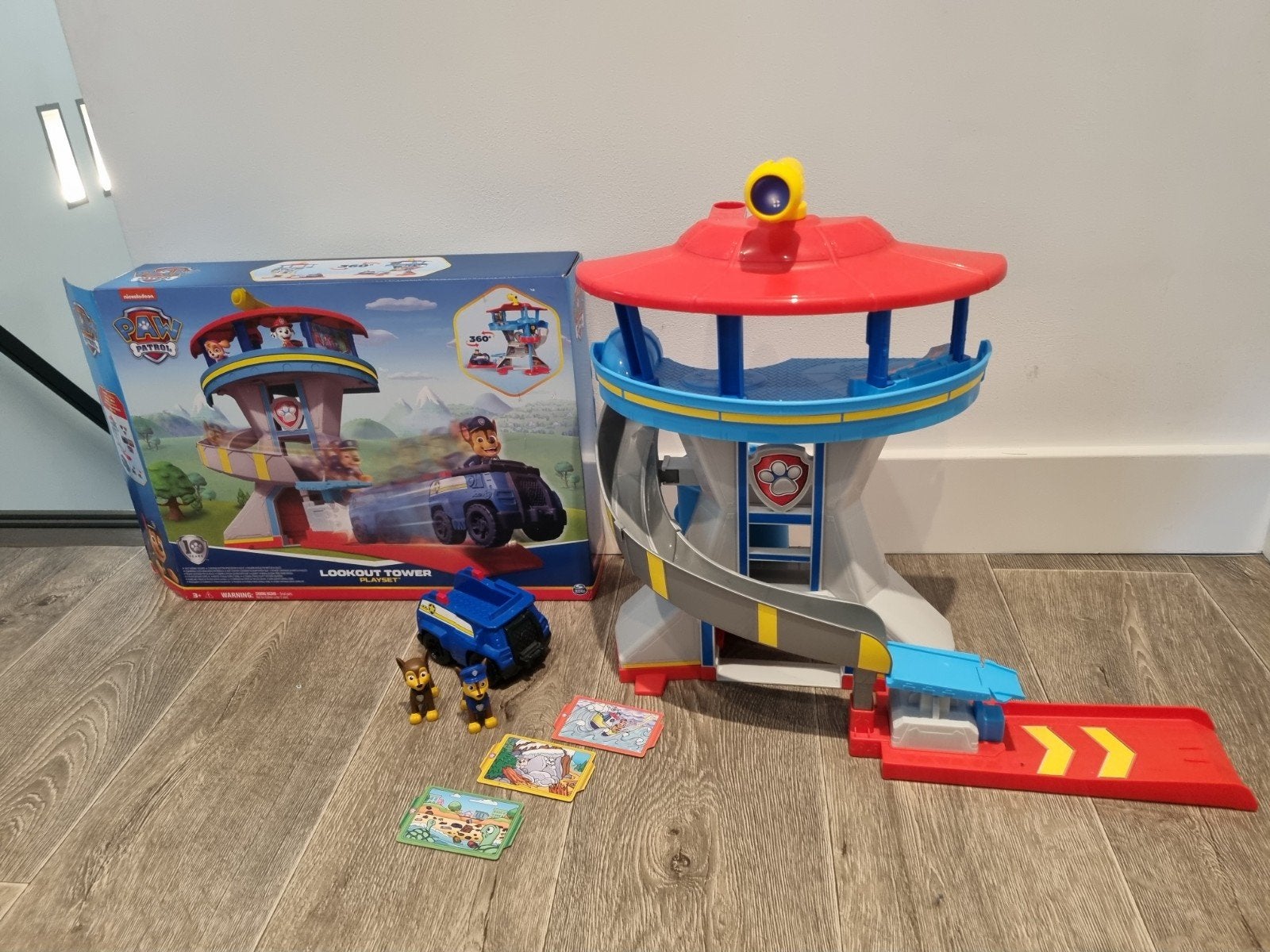 Paw Patrol Uitkijktoren Speelset met Voertuig en Figuren, Ophalen of Verzenden, Zo goed als nieuw, Jongen of Meisje