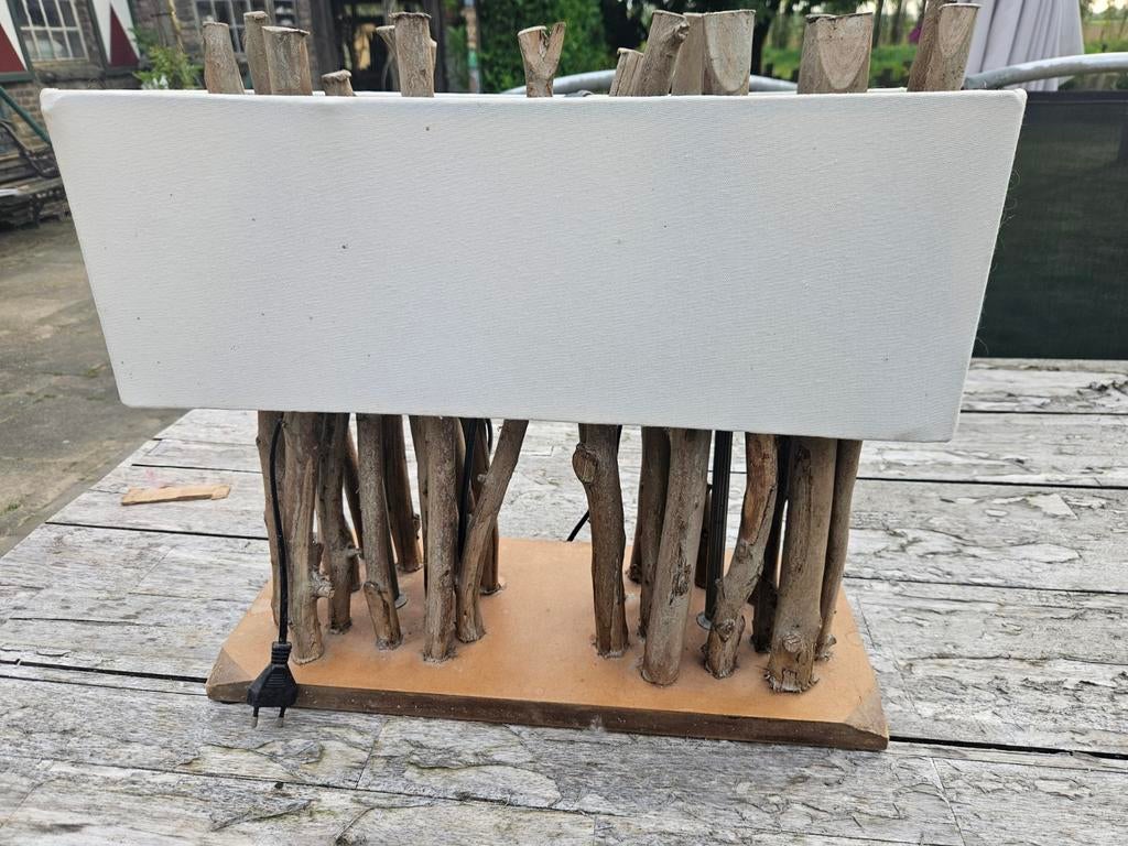 Lamp, Huis en Inrichting, Lampen | Tafellampen, Ophalen, Rustiek, Landelijk, Bohemian, Zo goed als nieuw, Stof
