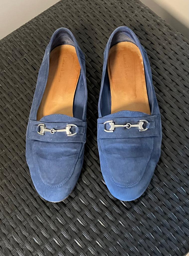 Laura di Sarpi Loafers blauw maat 42, Blauw, Instappers, Ophalen of Verzenden, Zo goed als nieuw