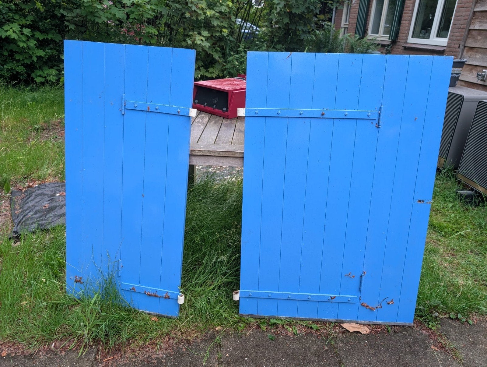 Set van 2 houten luiken, Ophalen, Gebruikt, Hout, Overige typen