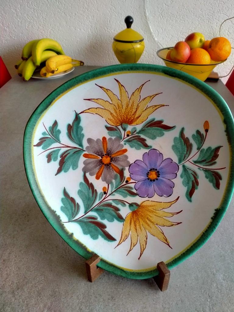 Prachtig handgeschilderd bord van Plateel Gouda Holland, Ophalen of Verzenden