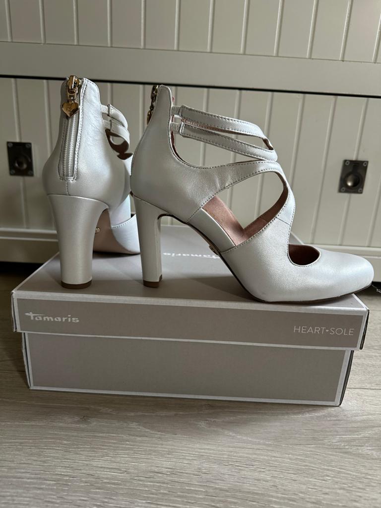 Tamaris Heart & Sole pumps maat 37 - Wit parelmoer, Kleding | Dames, Schoenen, Ophalen, Nieuw, Wit, Pumps