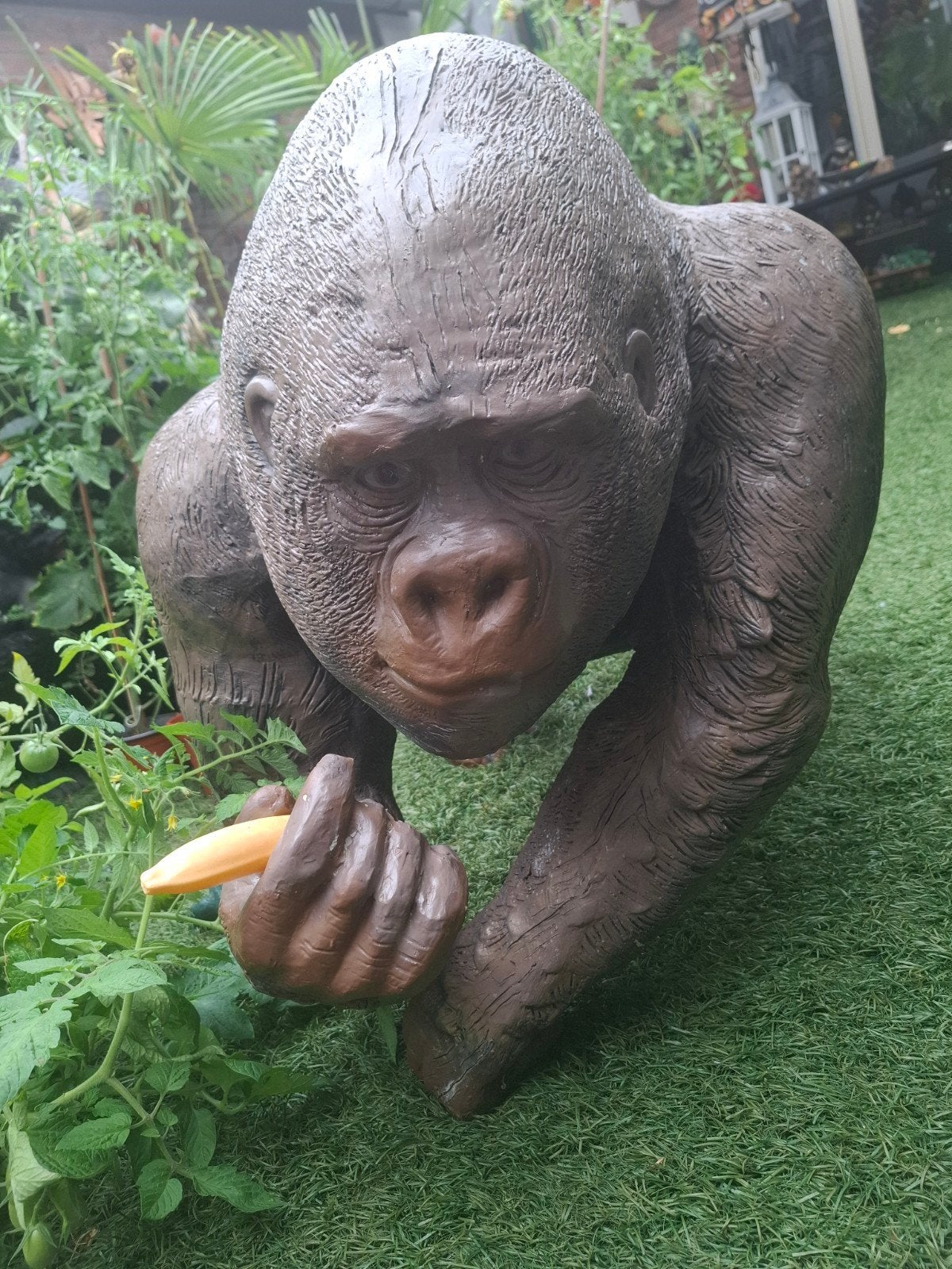 tuinbeeld gorilla met baby, Tuin en Terras, Ophalen