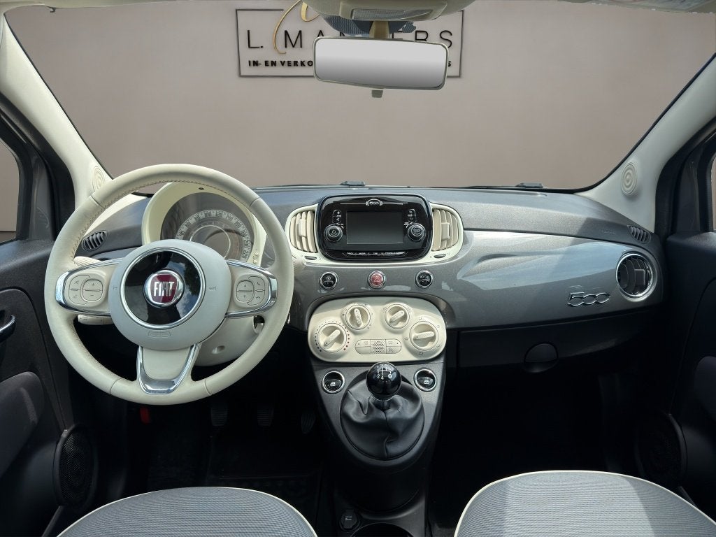 Fiat 500 1.2 Lounge 2018 GRIJS | Panoramadak | Airco | Benzi, Auto's, Fiat, 12 maanden, Gebruikt, 4 cilinders, 4 stoelen
