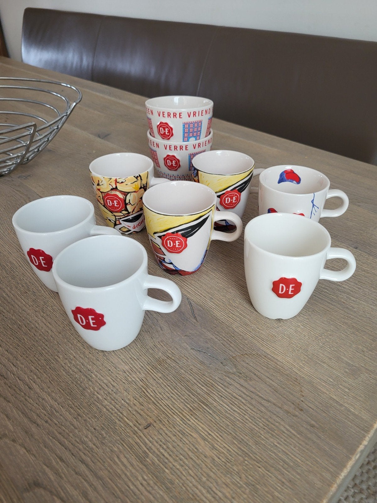 Douwe Egberts D.E. koffie/thee kopjes en glazen, Ophalen of Verzenden, Glas, Overige stijlen, Kop(pen) en/of Schotel(s)