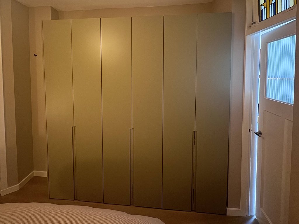 Ikea kledingkast met Studio Fedde deuren, Gebruikt, 200 cm of meer, 200 cm of meer, 50 tot 75 cm