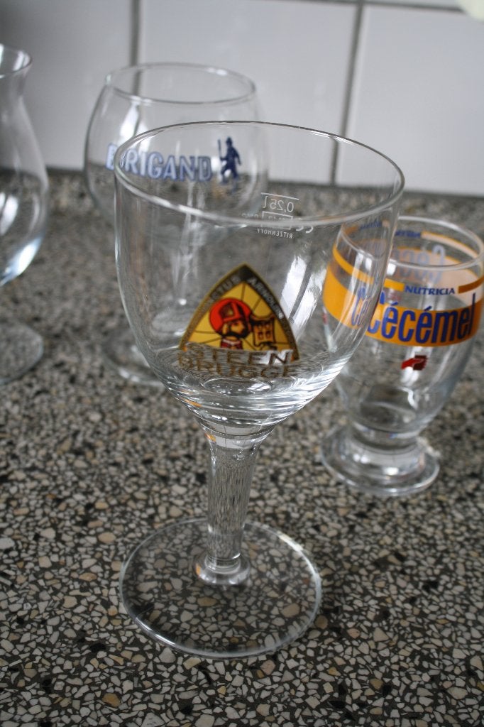 Belgische bierglazen, Verzamelen, Ophalen, Zo goed als nieuw, Glas of Glazen, Overige merken