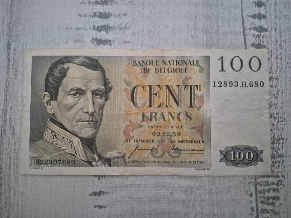 Belgisch biljet 100 Frank 1958 - Nationale Bank van België, Postzegels en Munten, Ophalen of Verzenden, Los biljet