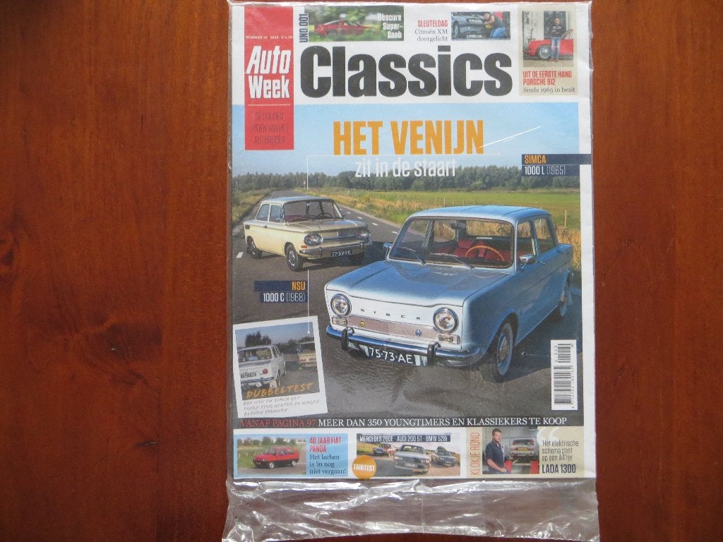 Autoweek Classics 10 2020 NSU 1000 C, Simca 1000 L, Porsche, Ophalen of Verzenden, Nieuw, Porsche