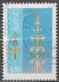 ALAND 1,50 M zegel - Meiboom in Storby - 1985, Verzenden, Finland, Gestempeld