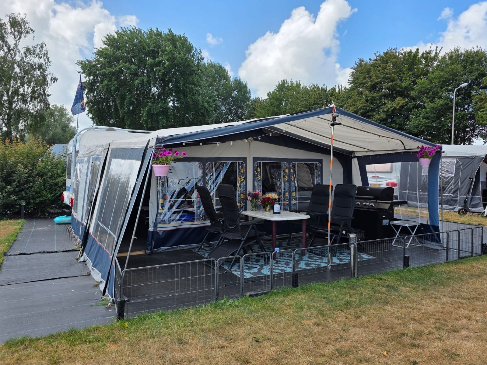 Ruime voortent met luifel maat 14 3.50m, Caravans en Kamperen, Voortenten en Luifels, Ophalen, Gebruikt, PVC, Overige merken