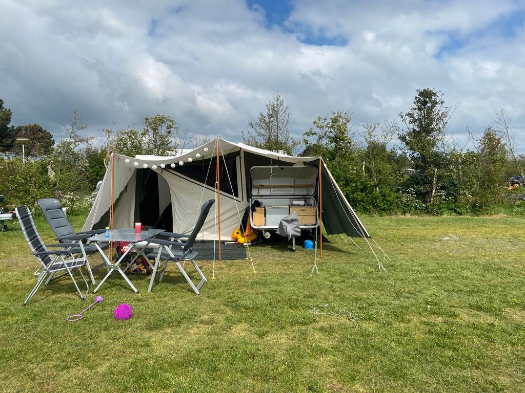 Nette Holtkamper Cocoon M met kids uitbouw, Caravans en Kamperen, Ophalen, Meerkleurig, Aanwezig, Holtkamper