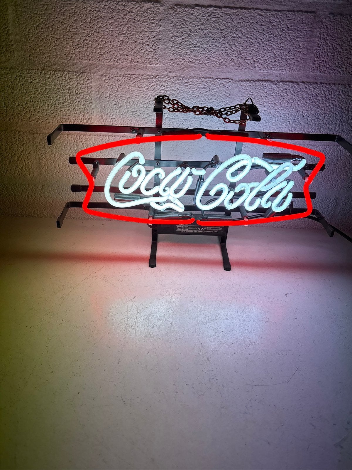 Glas neon COCA COLA, Ophalen, Zo goed als nieuw, Lichtbak of (neon) lamp