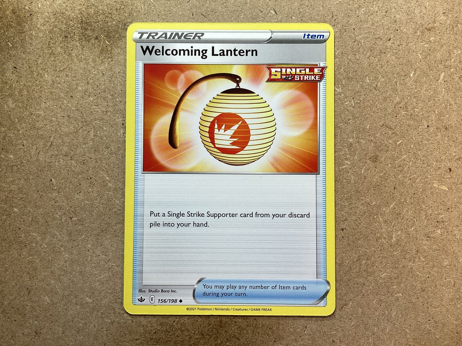1x Welcoming Lantern [CRE 156/198] (Near Mint), Ophalen of Verzenden, Zo goed als nieuw, Losse kaart