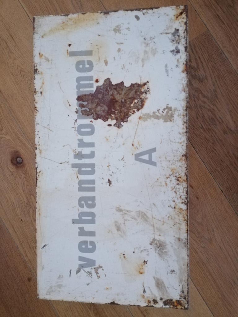 Vintage Verbandtrommel Wit - Industriële Look, Antiek en Kunst, Ophalen of Verzenden