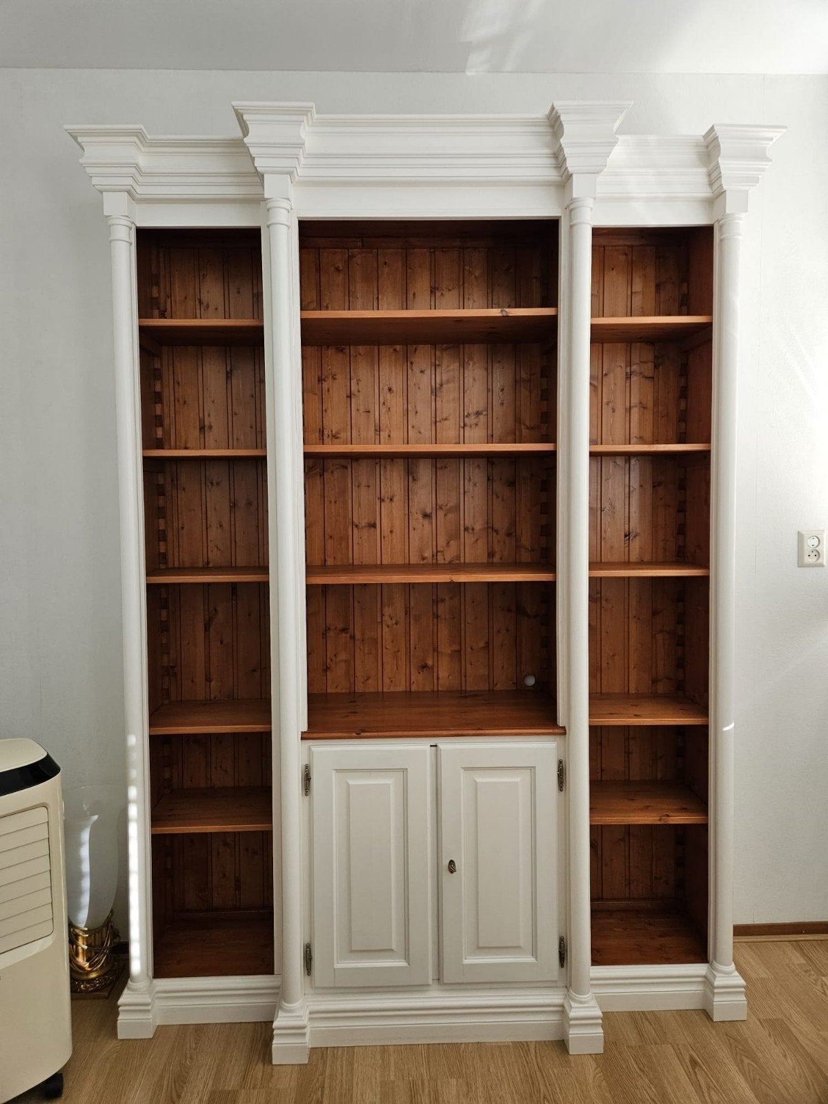 3 delig klassiek Buffet/ boekenkast van massief grenen., Ophalen, 200 cm of meer, Klassiek, 150 tot 200 cm