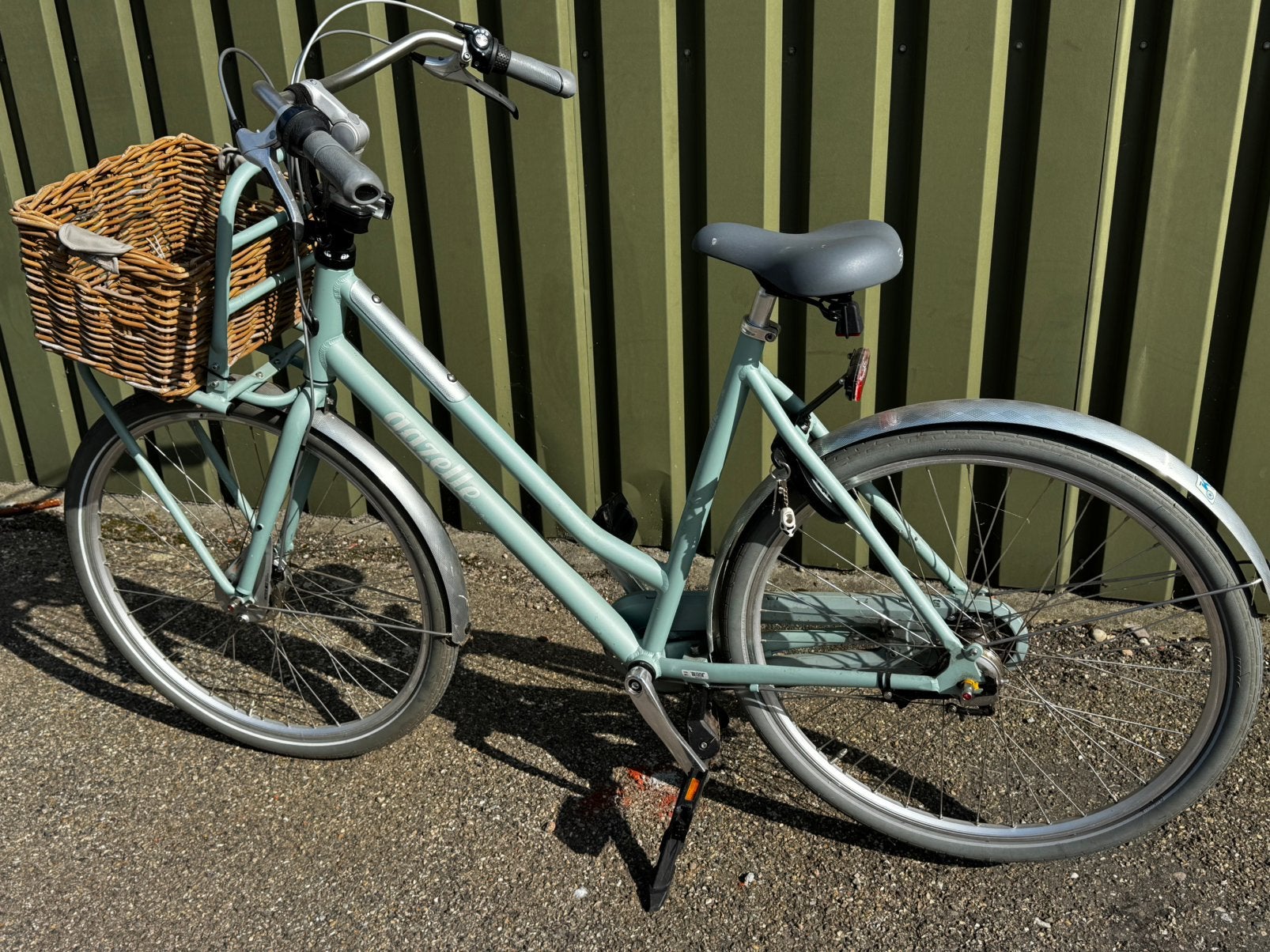 Mooie Gazelle Miss Grace Transportfiets (Pale Green) +Mand, Ophalen, Versnellingen, 56 cm of meer, Zo goed als nieuw